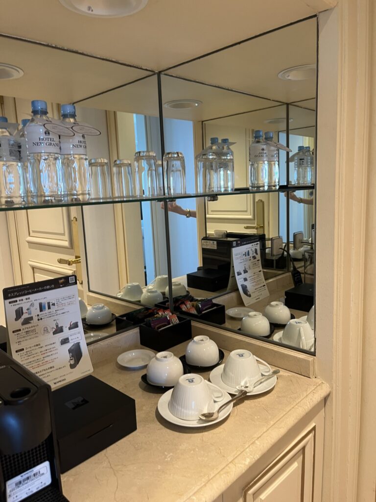 Complimentary coffee and tea set in the room