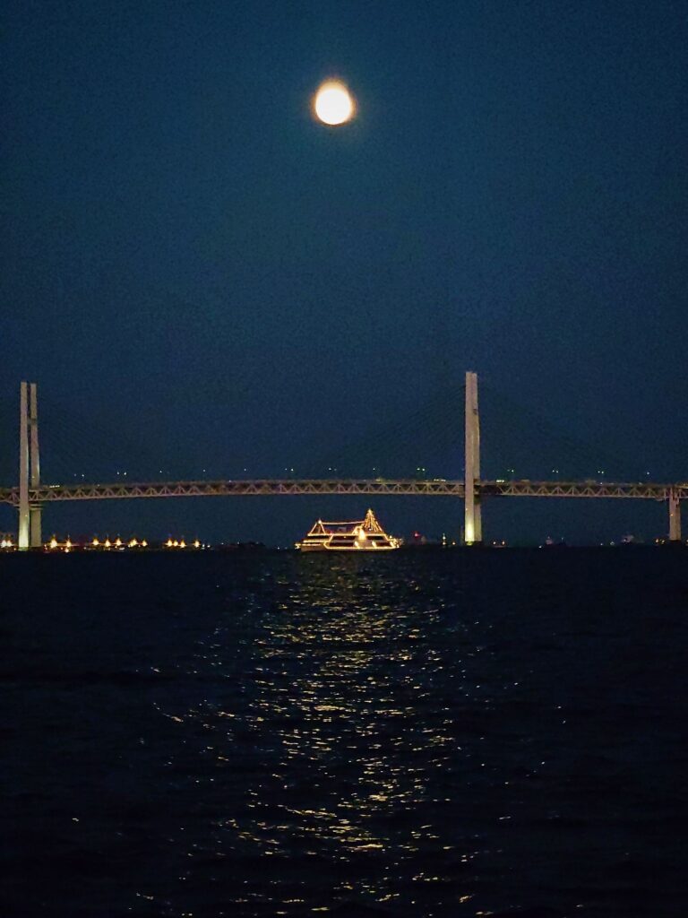 Moon over Yokohama Bay