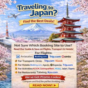 Compare the best booking sites for Japan travel – flights, hotels, transport and promo codes